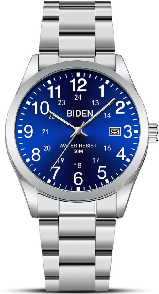 LN LENQIN Reloj Hombre Acero Inoxidable A Prueba de Agua Fecha...