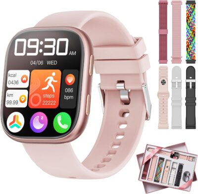 Mingtawn Reloj Inteligente Mujer con 7 Correas,|Regalos para Mujer...