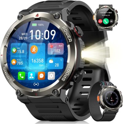 Blackview Reloj Inteligente Hombre – Linterna y...